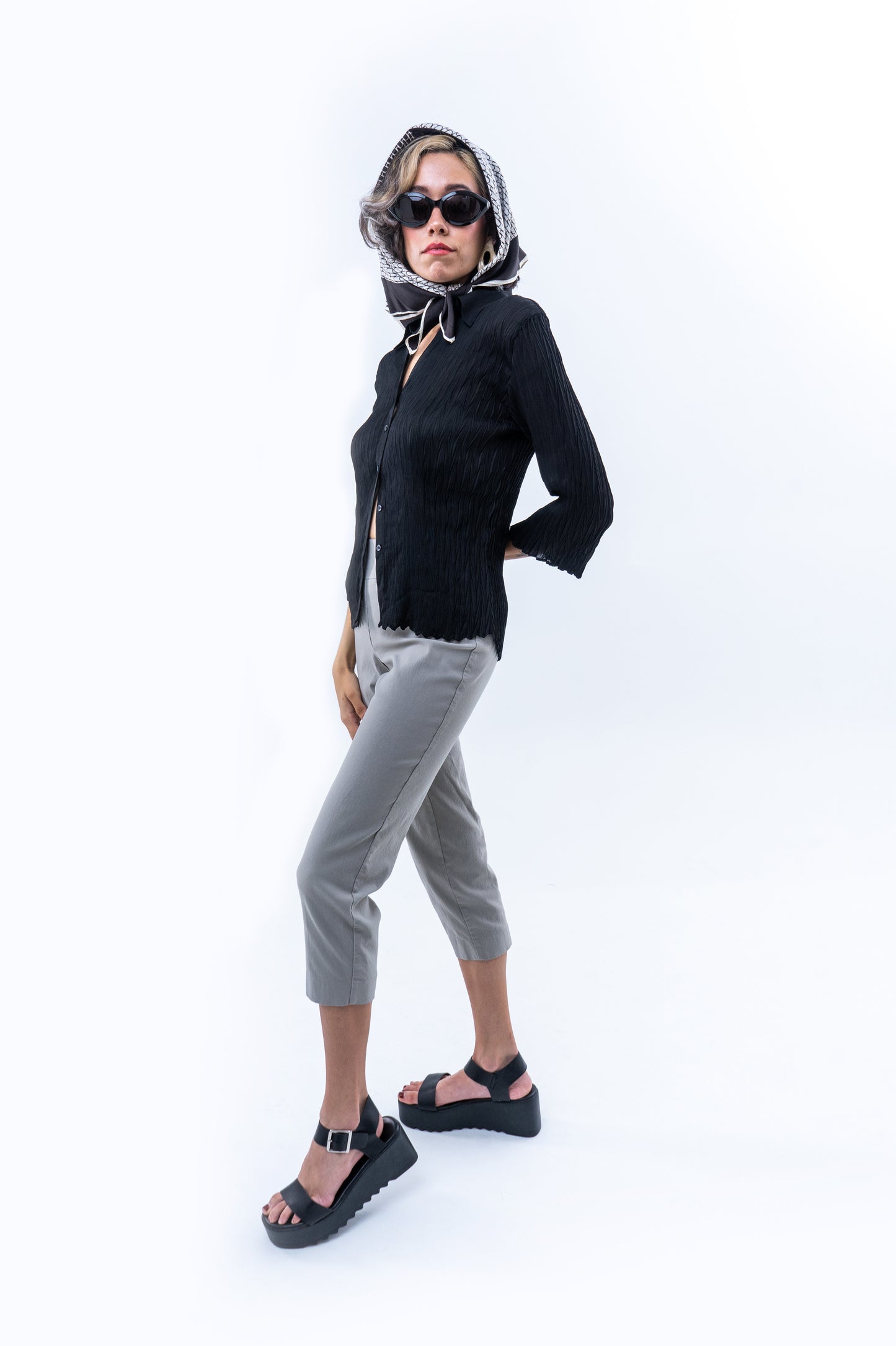 Crinkle Shirt - Black