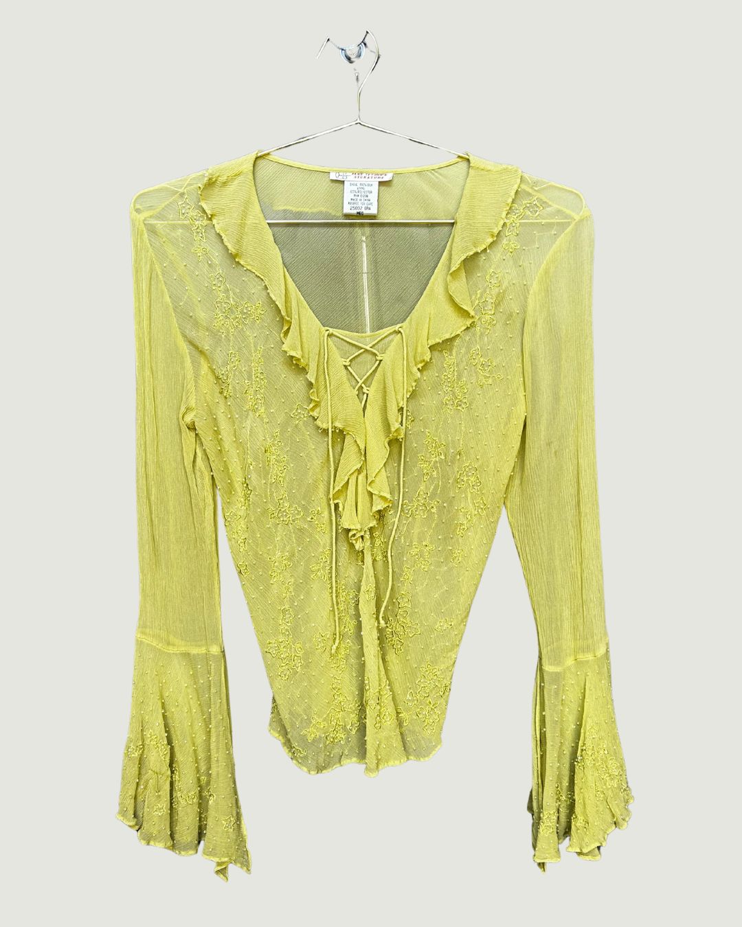 Beaded Ruffle Blouse