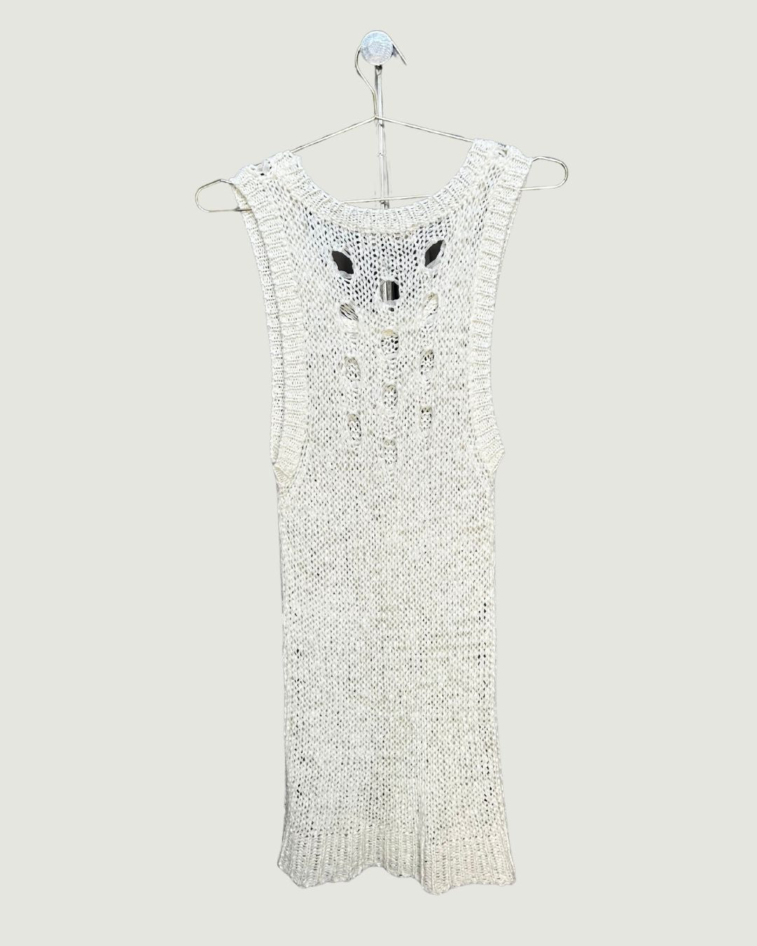 White Crochet Mini Dress