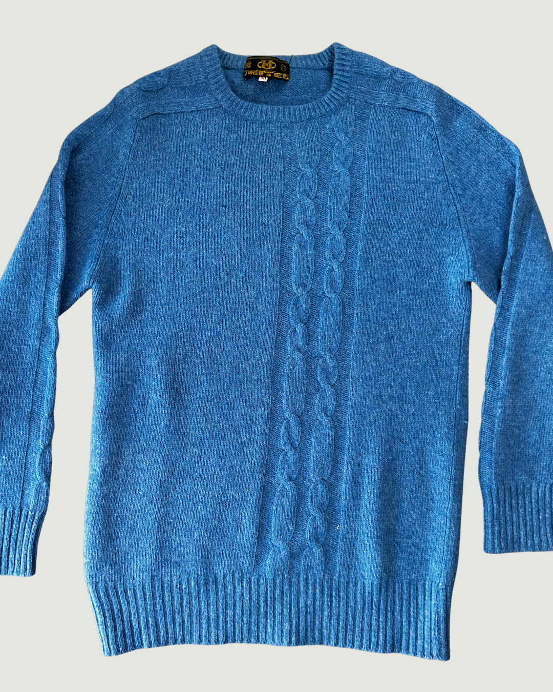 Blue Cable Sweater