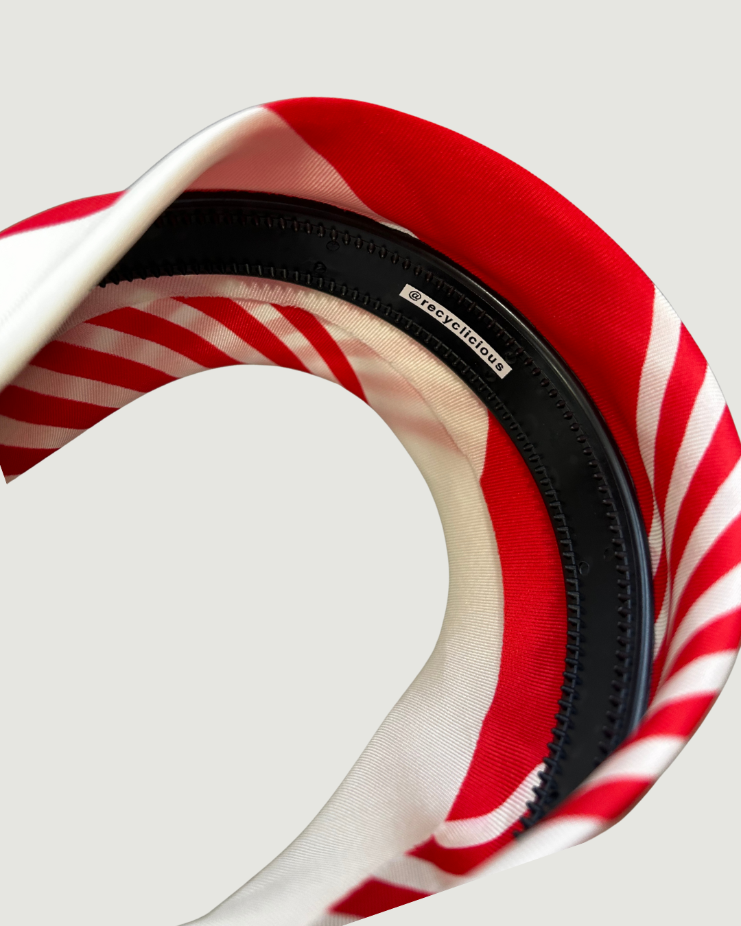 Red Striped Headband by Recylicious
