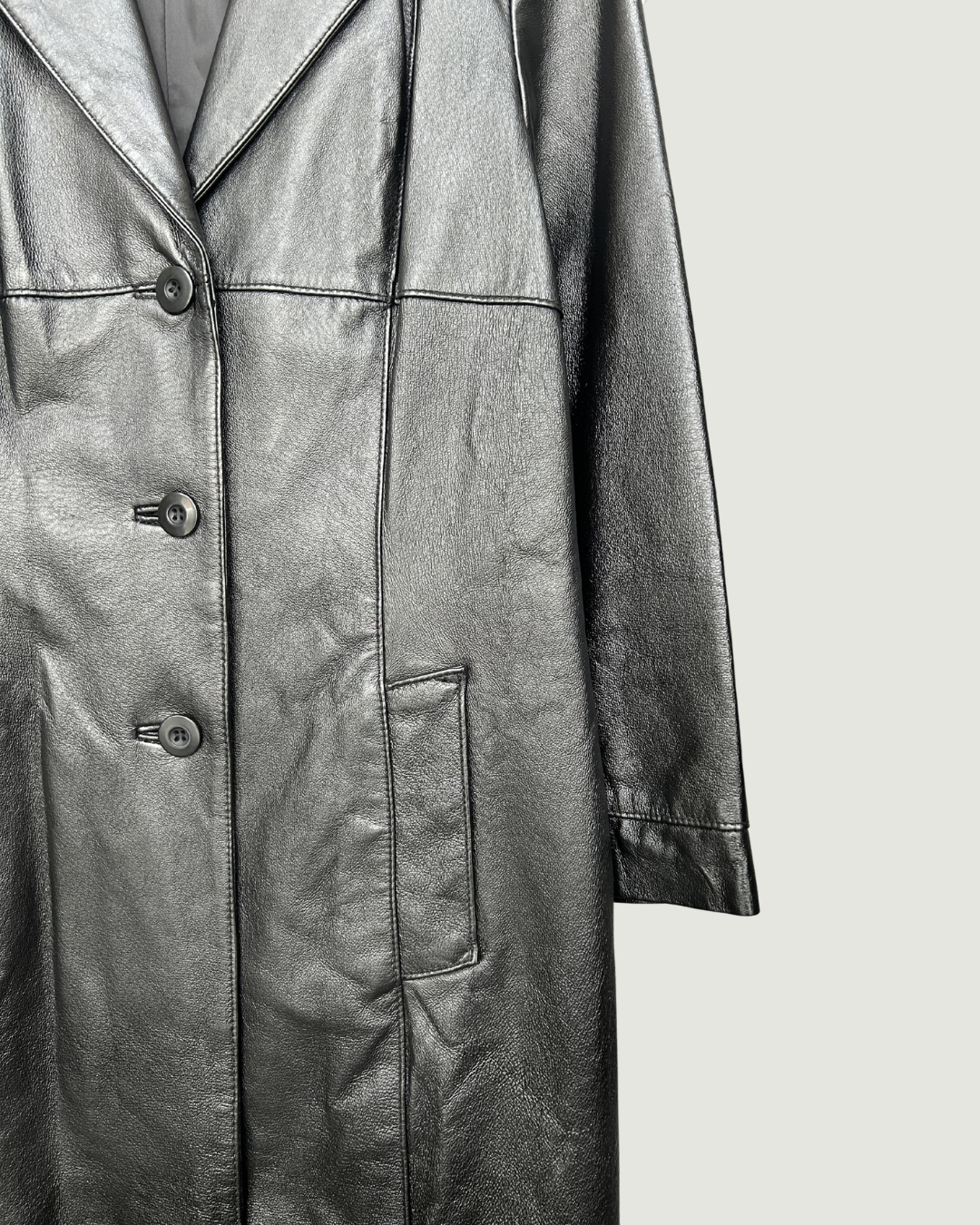 Black Leather Trench