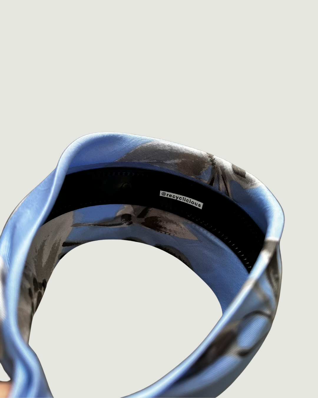 Blue Floral Headband by Recylicious