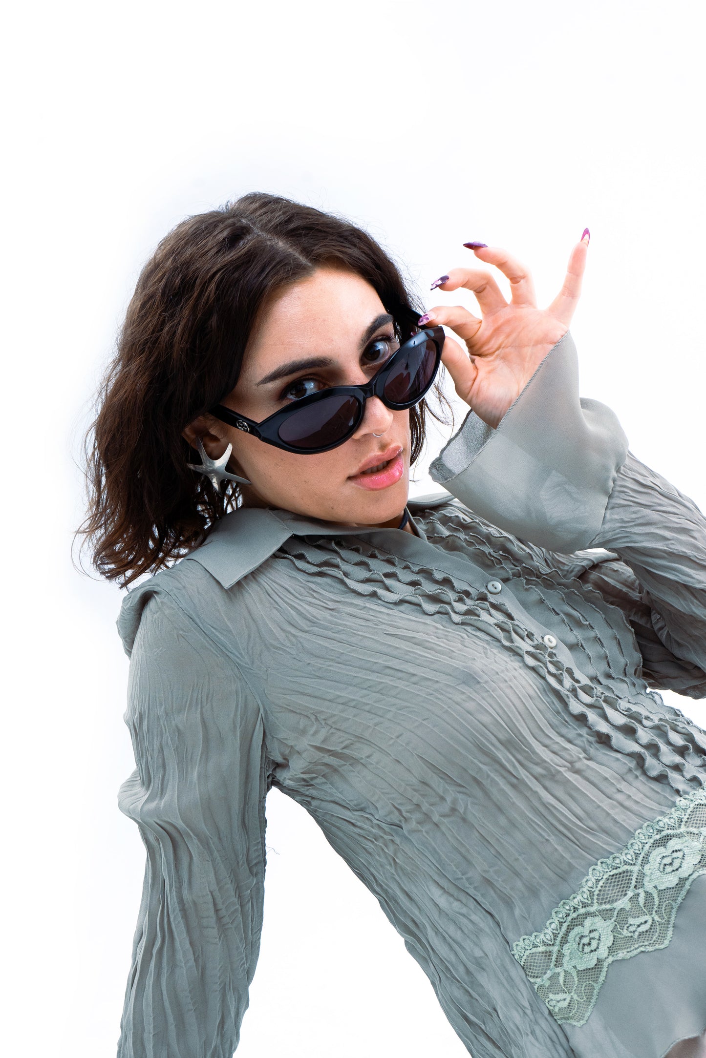 Gucci Sunglasses - 1993 - Black Oval