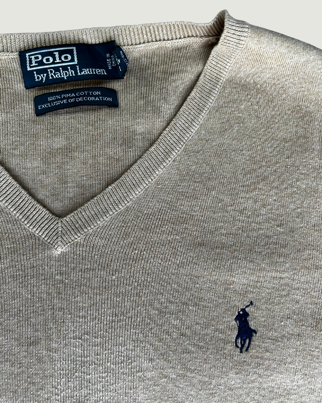 Polo Logo Sweater Tan