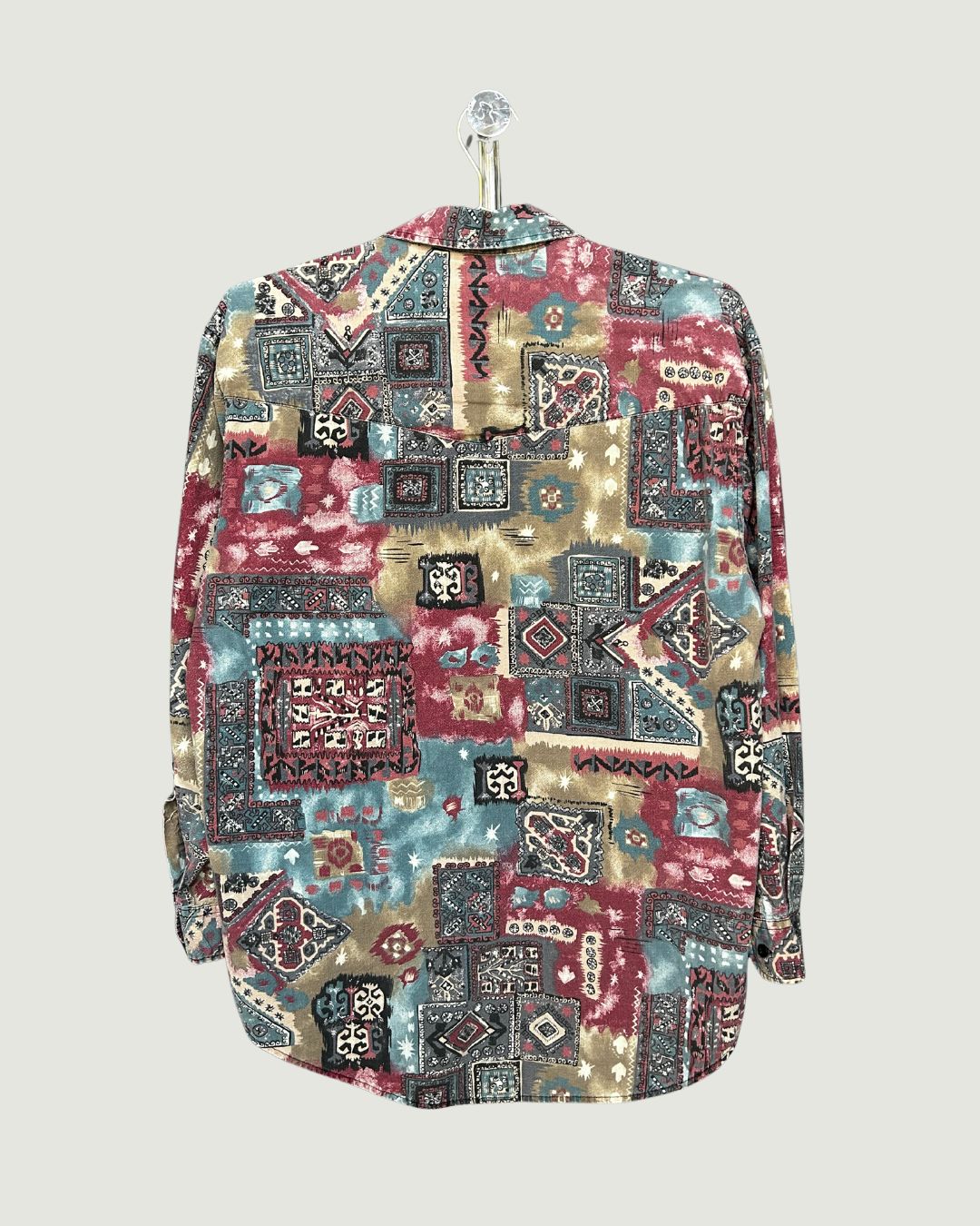 Stamped Print Western Shirt