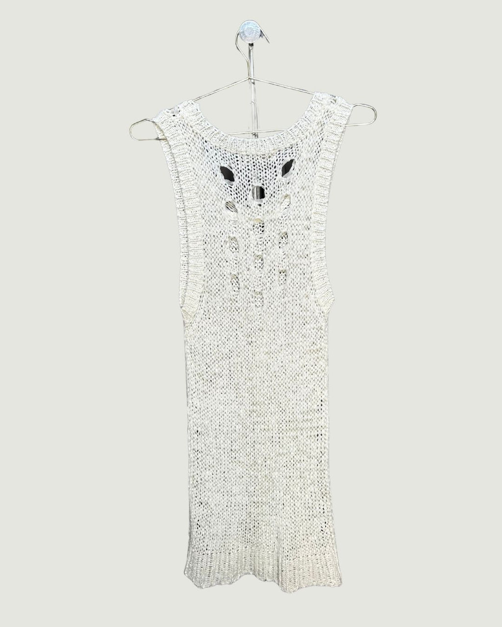 White Crochet Mini Dress