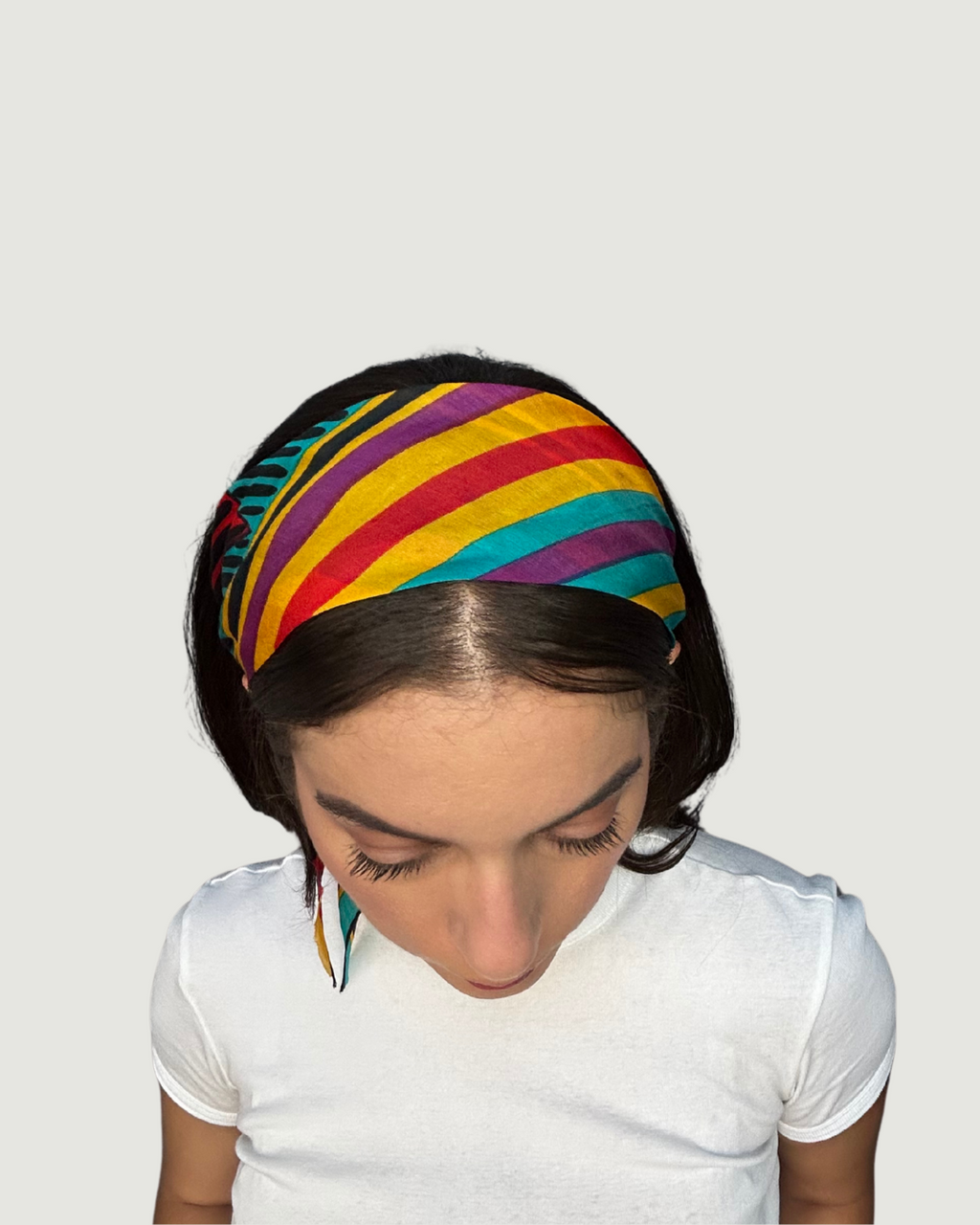 Tropical Stripes Headband by Recylicious