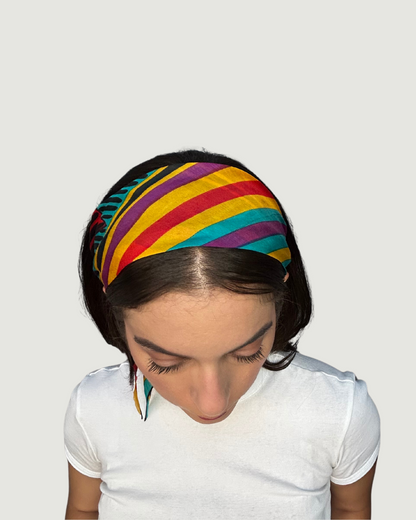 Tropical Stripes Headband by Recylicious