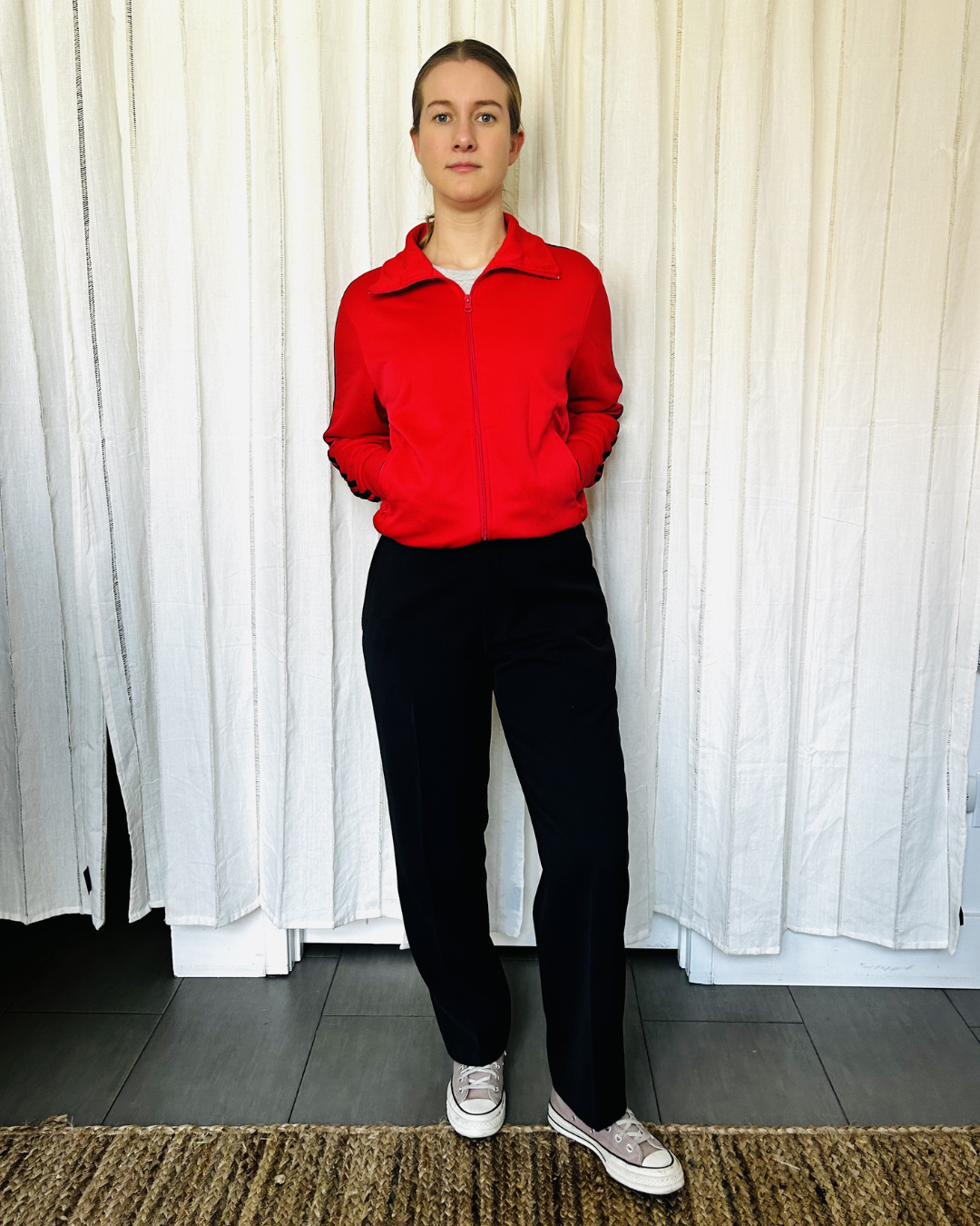 Varsity Red with Black