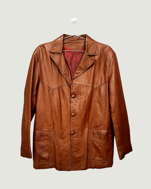 Label-less Leather Jacket