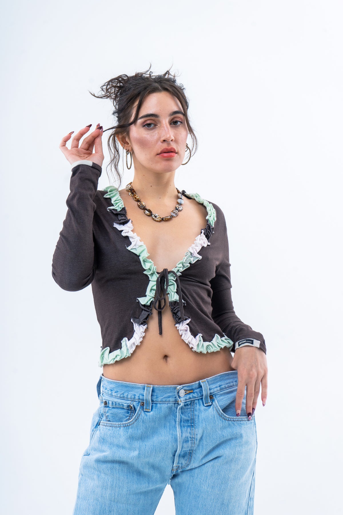Ruffle Cardigan