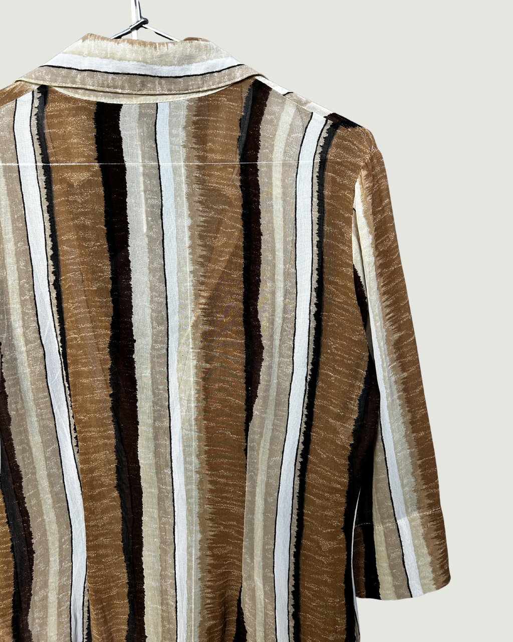 Striped Lace-Up Top