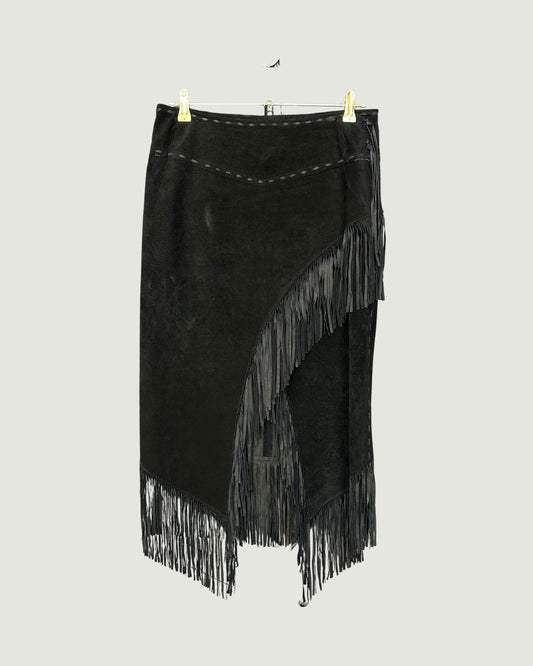 Fringe Wrap Skirt