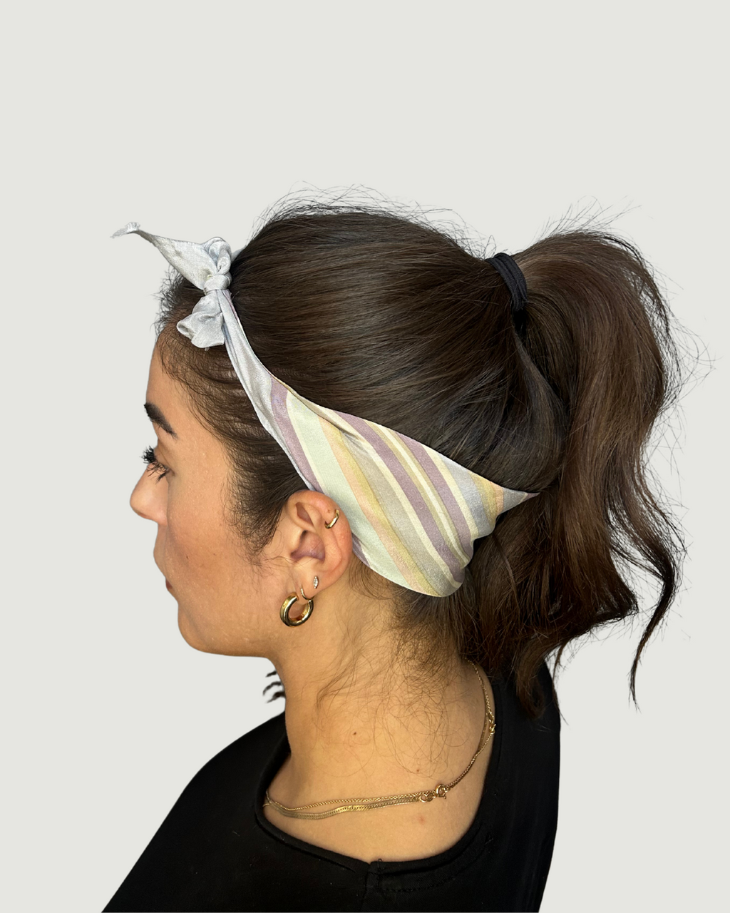 Pastel Striped Headband by Recylicious