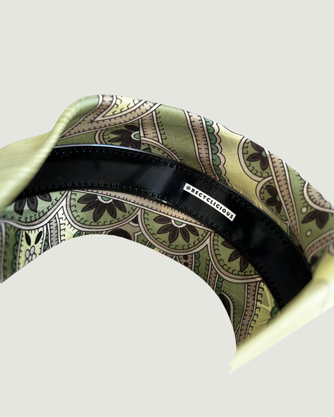 Green Print Headband by Recylicious