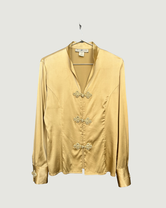 Silk Blouse with Frog Closure