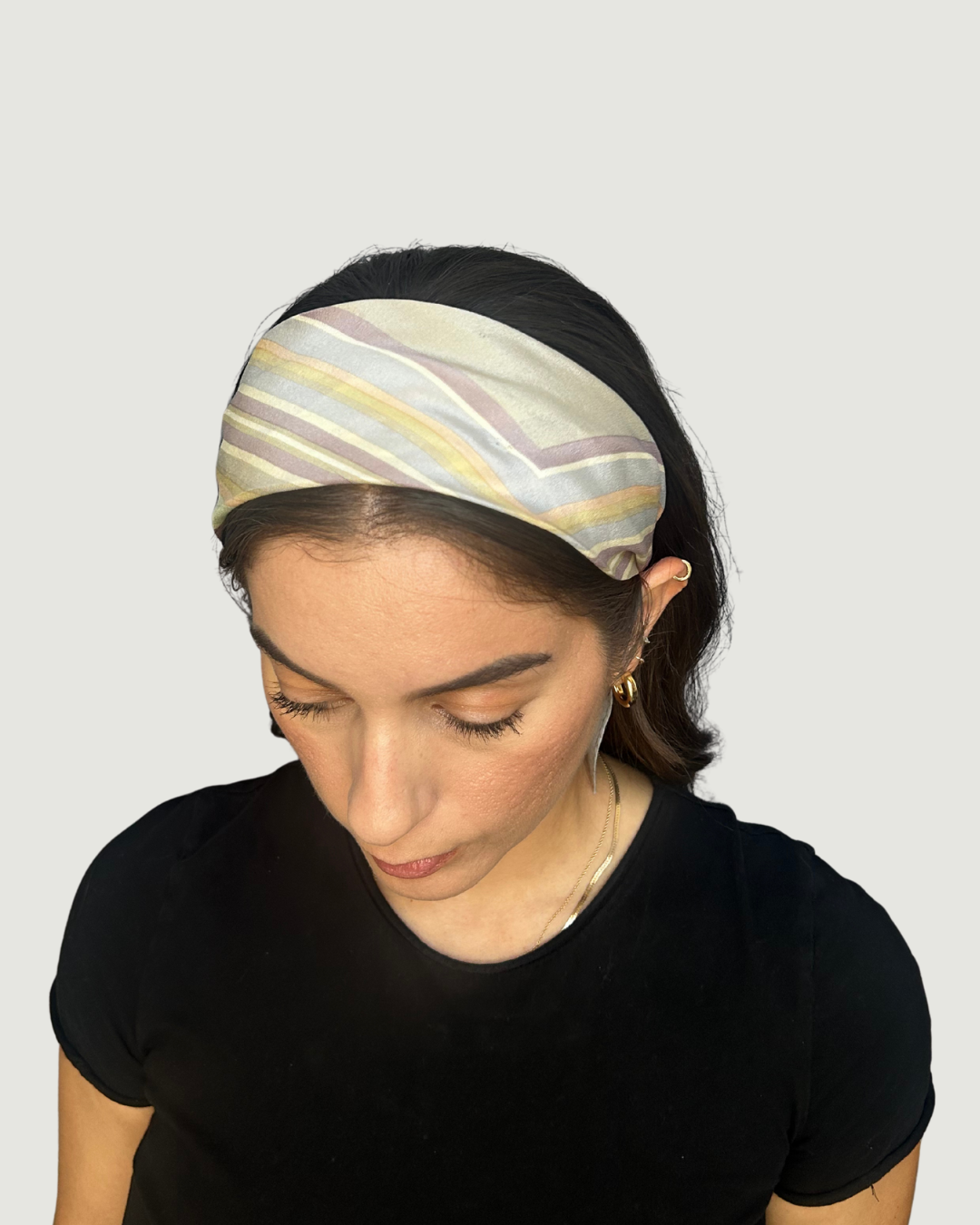 Pastel Striped Headband by Recylicious