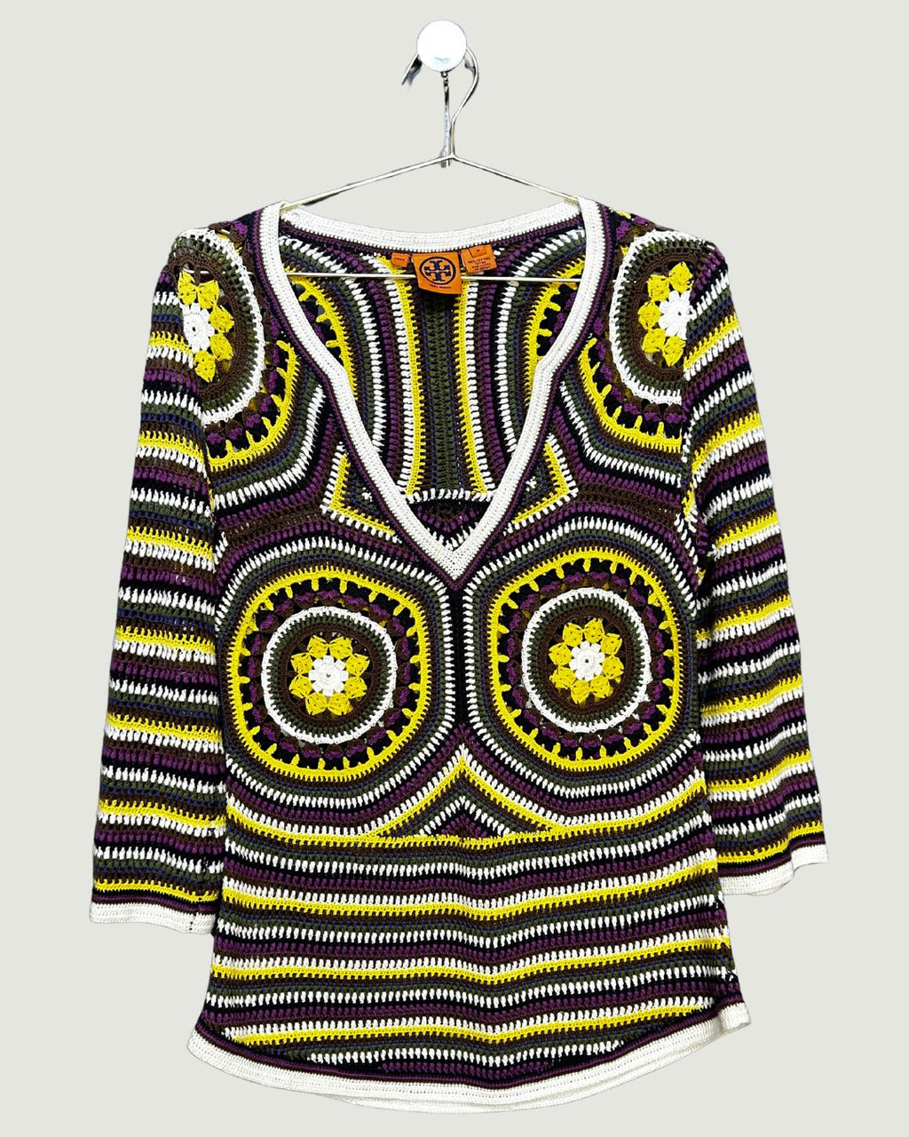Crochet V-Neck Tunic