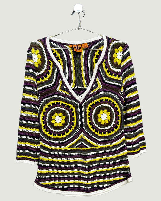 Crochet V-Neck Tunic