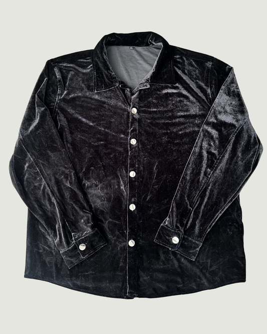 Velour Button Up