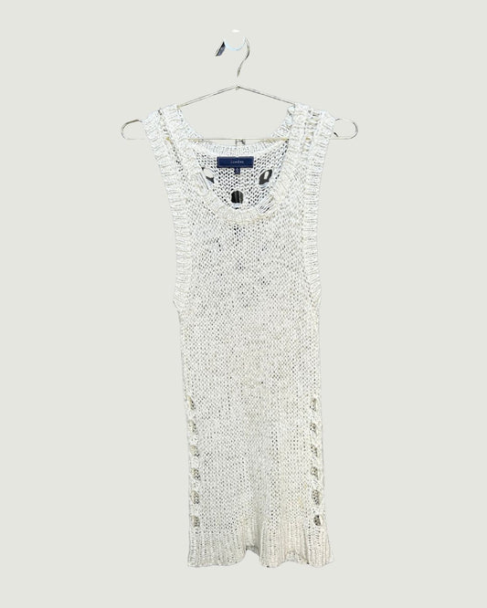White Crochet Mini Dress