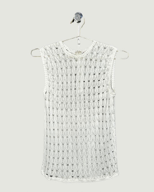 Sleeveless Crochet Knit Tank
